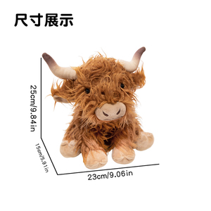 Peluche Personalizzato OEM <span class=keywords><strong>Mucca</strong></span> delle Highlands, Giocattolo Morbido e Peloso, Bambola Realistica <span class=keywords><strong>di</strong></span> <span class=keywords><strong>Mucca</strong></span> Scozzese - Product Image 6