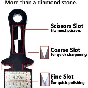 Placa de Afilado de Acero Inoxidable con Diamante 5 en 1 para Cuchillos y Tijeras, Doble Cara, Grano 400/1000, Ecológica - Product Image 2