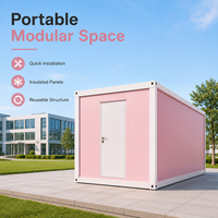 Maison préfabriquée mobile en acier, conteneur pliable de 20 pieds pour hôtels, villas, écoles, maisons miniatures pour bureaux, maisons individuelles
