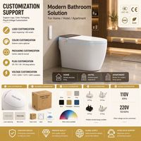 Voll Multifunktionaler Moderner Verlängerter IPX4 Wasserdichter Beheizter Sitz mit Integriertem Bidet, Automatischer Geruchsbeseitigung, P-Trap und 3-Jähriger Garantie