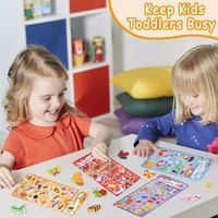 Insekten-Blasenaufkleber für Kinder, 3D-Schaumstoff-Würmer, Marienkäfer und Bienen-Aufkleber für Kinderkunst, Basteln und Klassenzimmer-Lernen