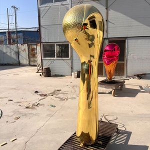 Cuchara <span class=keywords><strong>Gigante</strong></span> para Helado, Artículo Decorativo para Exteriores, Tiendas de Catering a Gran Escala, Modelo de Escultura de Cuchara de Plástico Reforzado con Fibra de Vidrio - Product Image 1