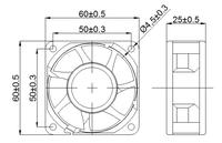 Ventilateur axial silencieux en plastique à courant continu sans balais, 60 mm, haut débit d'air (CFM), 60x26,5 mm, 5V 12V 24V, prise en charge OEM/ODM personnalisée pour systèmes solaires