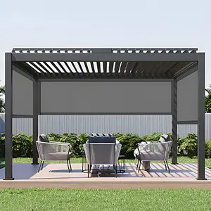 Fabbrica diretta all'aperto tenda tettoia Carport, impermeabile feritoia tetto giardino Gazebo alluminio Pergola/