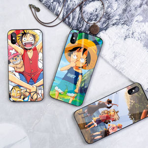 <span class=keywords><strong>Coque</strong></span> de téléphone portable en verre <span class=keywords><strong>One</strong></span> <span class=keywords><strong>Piece</strong></span> pour <span class=keywords><strong>Iphone</strong></span>, compatible modèles 13, 12 Pro Max, Xr, Xs, A51, A71, S10, S20, S21, avec impression à personnaliser - Product Image 2