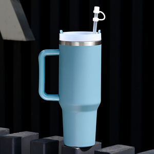 Biểu Tượng Tùy Chỉnh 40 Oz Đôi Tường Cách Nhiệt Cup Đơn Giản Chân Không Cách Nhiệt 40 Oz Cốc Với Xử Lý Và Rơm - Product Image 1