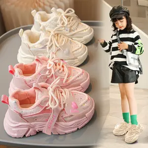 Sepatu Anak-anak Ringan Baru Sepatu Anak-anak Sneaker Anak-anak Perempuan Sepatu Olahraga Lari Kasual Bersirkulasi Sepatu Kasual Anak-anak