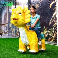 Modèle de simulation de scooter dinosaure animatronique personnalisable pour centre commercial, place publique et parc d'attractions