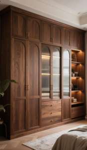 Système d'armoires en bois sur mesure OEM, armoires modernes avec tiroirs - Product Image 2