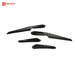 4Pcs Canards avant en carbone sec de type <span class=keywords><strong>KB</strong></span> pour BMW G80 G82 G83 M3 M4 Competition Car Front Bumper Air Knife Car Side Canards 2021 +. - Product Image 5