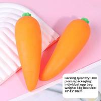 Jouets à presser géants en forme de carotte, remplis de farine, simulation de légumes, jouets anti-stress en TPR, jouets de décompression pour enfants, vente en gros