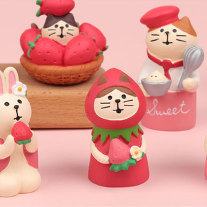 Zakka Cat Figurine Handmade Resin Animal Shape Desktop Car Decoration Craft - Product Image 1