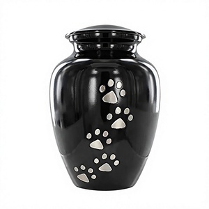 Engravd Silver Paw <b>Large</b> Aluminium Cremation Memorial Adult Urn With <b>Mirror</b> Polished Beautiful Cremation Adult Ashes Urn - Product Image 1