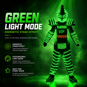 Costume LED Lumineux Créatif, Armure à Couleurs Changeantes Télécommandée, Vêtement de Scène pour Spectacles Laser Cool en Bar et KTV - Product Image 2