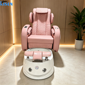 Fauteuil de pédicure électrique moderne en cuir de luxe pour manucure et spa des pieds, inclinable, massage complet du corps, sans plomberie - Product Image 6