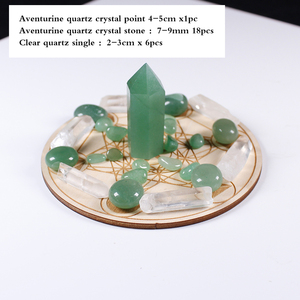 Đá Reiki Chữa Bệnh Hoa Hồng Thạch Anh Chữa Bệnh Đá Vụn Bảy Sao Mảng Gỗ Cơ Sở Thạch Anh Pha Lê Điểm 7 Bộ Đá Luân Xa - Product Image 4