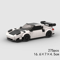 Compatible avec les briques de marque, petites pièces, voiture de course MOC, jouets éducatifs à assembler soi-même pour enfants, blocs de construction en plastique ABS