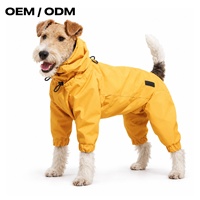 Veste de pluie pour chien à 4 pattes, imperméable, coupe-vent, réfléchissante, en satin, ajustable, toutes saisons, logo personnalisé