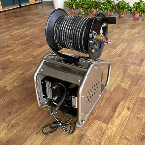 Nettoyeur de tuyaux <span class=keywords><strong>haute</strong></span> <span class=keywords><strong>pression</strong></span> électrique 220V 13bar 25lpm avec pistolet <span class=keywords><strong>haute</strong></span> <span class=keywords><strong>pression</strong></span> et enrouleurs de tuyaux pour le nettoyage de restaurants communautaires - Product Image 5