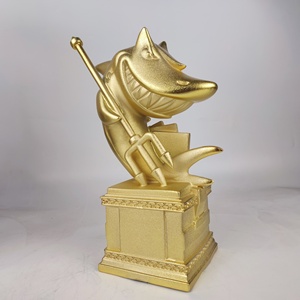 30cm <span class=keywords><strong>di</strong></span> squalo Poker personalizzato metallo resina oro artigianato trofeo coppa Business Poker fondo concorso regali premi Souvenir - Product Image 5