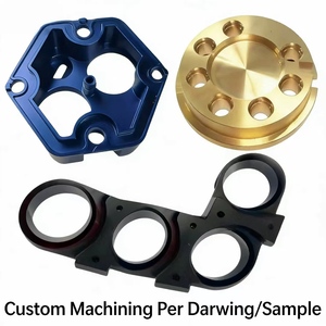 Composants métalliques sur mesure en aluminium anodisé et acier inoxydable, usinage CNC de précision, électroérosion à fil, perçage, brochage pour l'usinage - Product Image 1