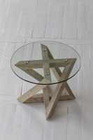 Tables basses de salon contemporaines Wabi Sabi au design unique en pin recyclé pour la maison