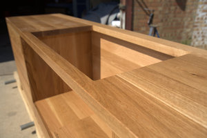 <span class=keywords><strong>Piano</strong></span> <span class=keywords><strong>tavolo</strong></span> in rovere con giunti a dita personalizzato - <span class=keywords><strong>Piano</strong></span> di lavoro da cucina in rovere a listello singolo e <span class=keywords><strong>tavolo</strong></span> da cucito/pranzo - Product Image 2