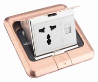 Prise de sol en cuivre à bas prix avec port USB, 13A, usage commercial, bonne qualité, modules multiples de prises et fiches