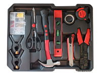 Ensemble d'outils à main professionnels de 187 pièces, clé à douille en acier au chrome-vanadium, cliquet 1/2" 1/4", boîte à roulettes en aluminium, réparation automobile