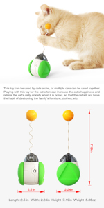 Nuevo diseño, suministros multifunción para mascotas, juguetes de bolas para gatos ecológicos, juguete interactivo para gatos y coches de equilibrio chirriante, juguete de hierba gatera para correr - Product Image 6