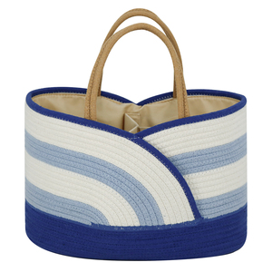 Grand panier à couches en corde de coton, portable, avec séparateur amovible, <span class=keywords><strong>sac</strong></span> de rangement multifonction, organisateur de table pour le rangement des couches de bébé - Product Image 5