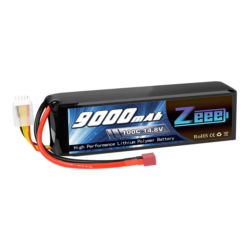 ZEEE RTR 14.8V 100C 9000mAh 4S RC Lipo Battery with Deans for Traxxas X-Maxx 8S 4WD RTR Monster Truck