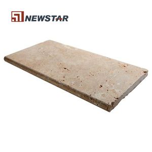 بلاط حجر طبيعي خارجي من نيوستار، بلاط ترافرتين بلون العاج مع حواف مقوسة، بلاط ترافرتين للأرضيات، حجر للمسابح - Product Image 3