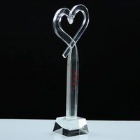Nouveau design 3D Blank Top Star Golf Prix exclusif Honor Crystal Glass Cup Trophy for Souvenir