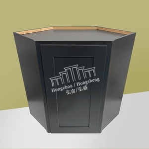 Gabinete de cocina de estilo agitador Popular de EE. UU., gabinetes de pared de cocina Diagonal de esquina de cocina americana para proyecto de vivienda multifamiliar - Product Image 1