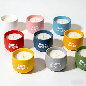Bougie MW Candle Love Every Moment, bougie parfumée en cire de soja 300g, pot en céramique, décoration minimaliste pour la maison, aromathérapie - Product Image 3