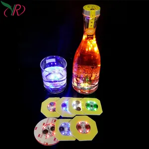 High Quality Cheap Price Led Coaster Black Light Led Bottle Sticker Light 3M Eva Sticker Light With Party Favor