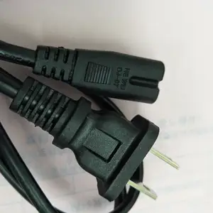 Personalizado US American Aprobado 250 Voltios 2,5 AMP AC Cable American 2 Pin Plug IEC C7 Cable de alimentación