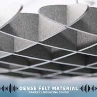 Panneaux acoustiques insonorisants en feutre PET, design 3D moderne, NRC 0.8, écologiques, pour hôtels, studios de musique, bureaux et plafonds.