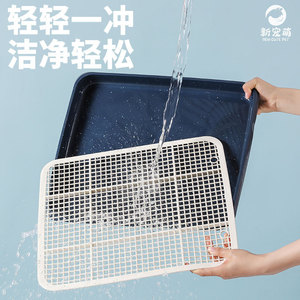 Toilette pour chien de grande taille, extra-large, plate, anti-éclaboussures, à fixer au mur, lavable, pour chien/animal de compagnie - Product Image 1