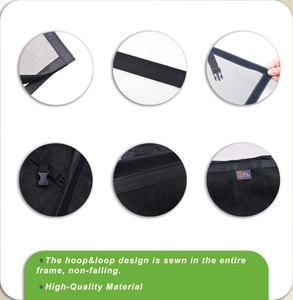 Kích thước lớn từ cửa màn hình nhà để xe thiết kế hiện đại chống cháy sợi thủy tinh lưới Rèm Đen muỗi Net cho đổ với phong cách - Product Image 3