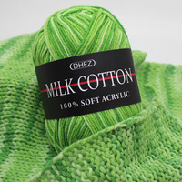 Nouvelle mode, fil de coton chenille teint en 3 plis, doux, confortable, écologique, antibactérien