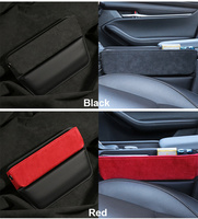 Vente en gros de boîte de rangement pour voiture en daim Alcantara gris de luxe étui de support organisateur de fente d'écart de siège multifonctionnel