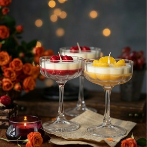 Candela Profumata Creativa a Forma <span class=keywords><strong>di</strong></span> Dessert Realistico, Fatta a Mano con Topping <span class=keywords><strong>di</strong></span> Frutta e Macaron, in Cera <span class=keywords><strong>di</strong></span> Soia, Decorazione Estetica per <span class=keywords><strong>Casa</strong></span> e Regalo - Product Image 2