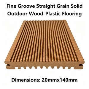Planches de terrasse extérieures en WPC <span class=keywords><strong>massif</strong></span>, grain droit, rainures fines, 140mmx20mm, étanches, longueur personnalisable, personnalisation de la couleur, commandes en gros - Product Image 1