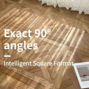 Plancher en bois d'ingénierie ambré à motif <span class=keywords><strong>Versailles</strong></span> 1.2mm placage de chêne pour hôtel villa restaurant de luxe 600x600x15mm extérieur - Product Image 6