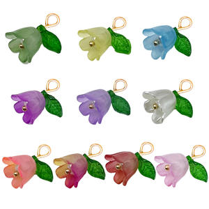 Accesorios <span class=keywords><strong>de</strong></span> Joyería DIY, Perla <span class=keywords><strong>de</strong></span> Color, Flor <span class=keywords><strong>de</strong></span> <span class=keywords><strong>Lirio</strong></span> y Orquídea, Hoja Tridimensional, para Pulseras, Llaveros, Collares, Pendientes y Colgantes - Product Image 5