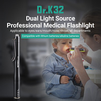 NEXTORCH Dr.K32 Lampe torche double couleur (blanc et jaune) – Accessoires pour infirmières, cadeaux pour assistants médicaux, essentiels pour les écoles de soins infirmiers