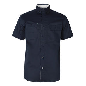 Chemise de travail à manches courtes pour hommes, tissu Oxford, design avec poche, anti-rides, vêtements d'été pour soudage électrique, métallurgie chimique - Product Image 4