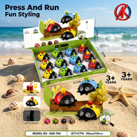 Jeu de jouets anti-stress Coccinelle à presser et à faire glisser, coloré et portable pour enfants